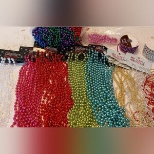 Mardi Gras Assorted Colors Bulk Beads Crafts or Decorations